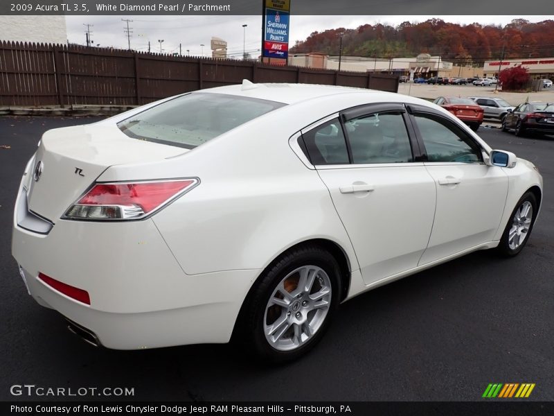 White Diamond Pearl / Parchment 2009 Acura TL 3.5
