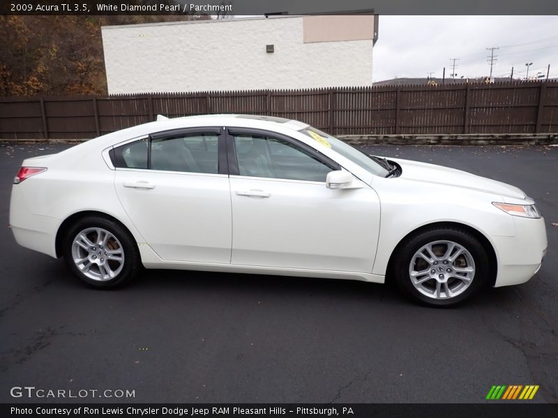 White Diamond Pearl / Parchment 2009 Acura TL 3.5