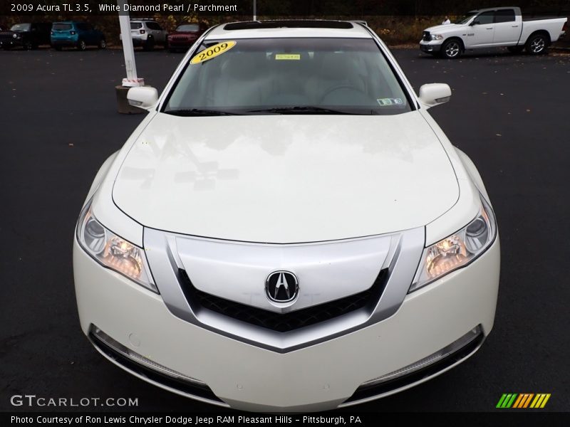 White Diamond Pearl / Parchment 2009 Acura TL 3.5