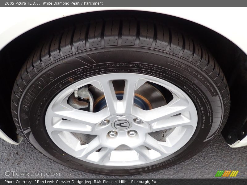 White Diamond Pearl / Parchment 2009 Acura TL 3.5