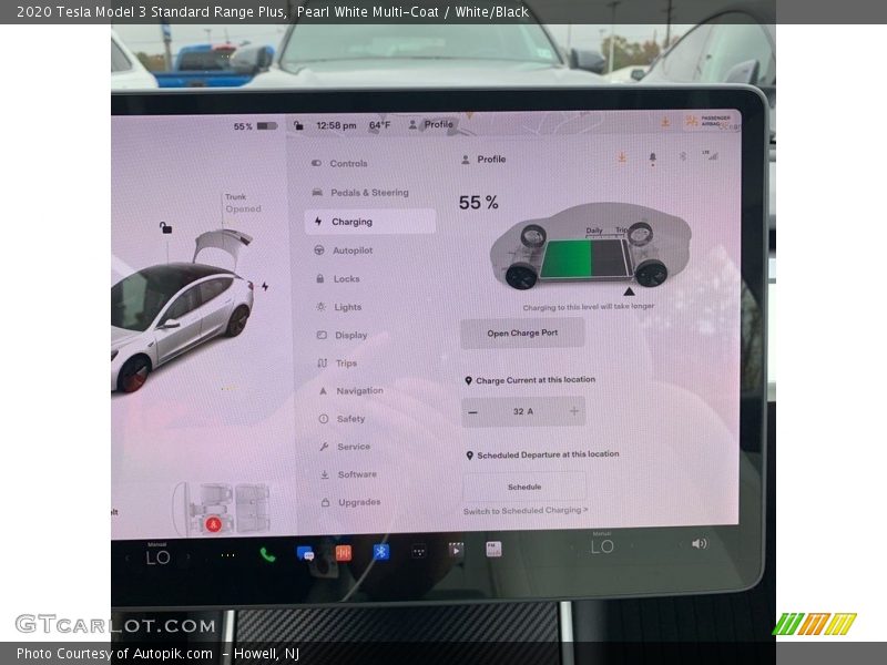 Pearl White Multi-Coat / White/Black 2020 Tesla Model 3 Standard Range Plus