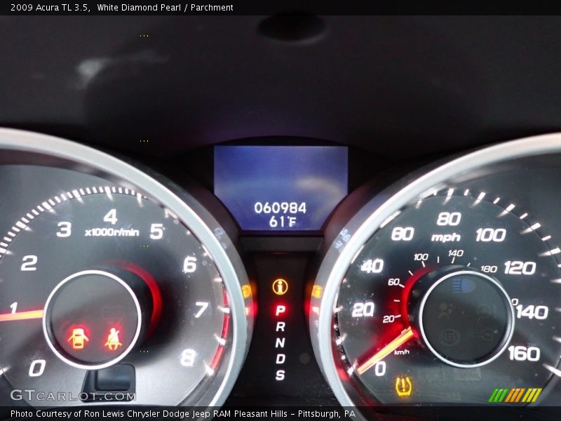 White Diamond Pearl / Parchment 2009 Acura TL 3.5