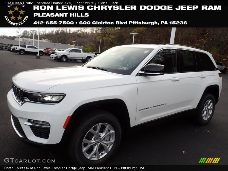 Bright White / Global Black 2023 Jeep Grand Cherokee Limited 4x4