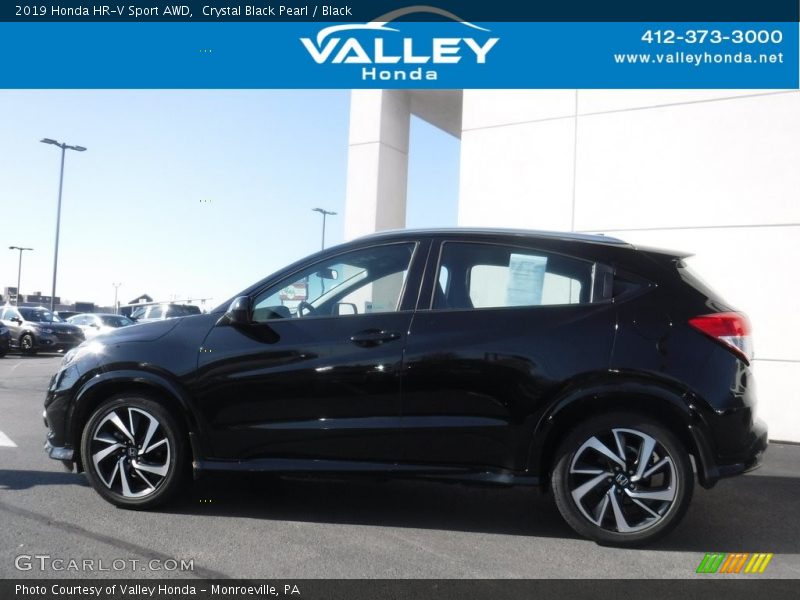 Crystal Black Pearl / Black 2019 Honda HR-V Sport AWD