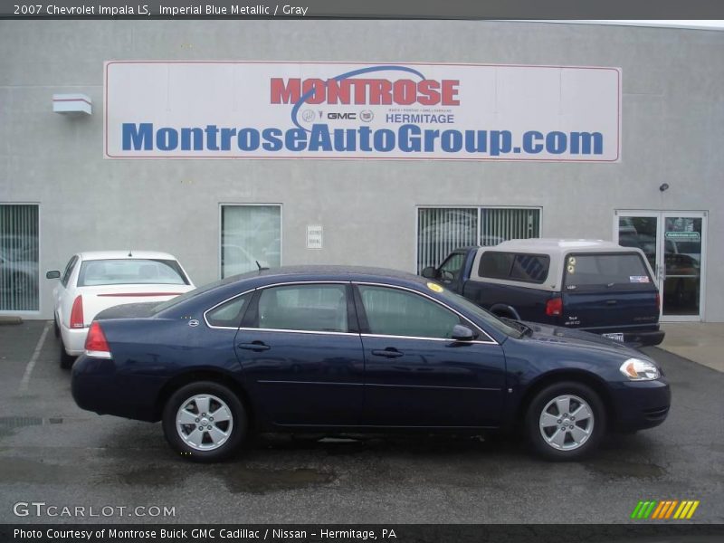 Imperial Blue Metallic / Gray 2007 Chevrolet Impala LS