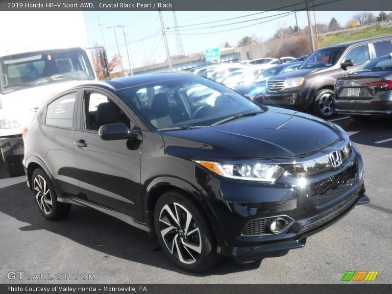 Crystal Black Pearl / Black 2019 Honda HR-V Sport AWD