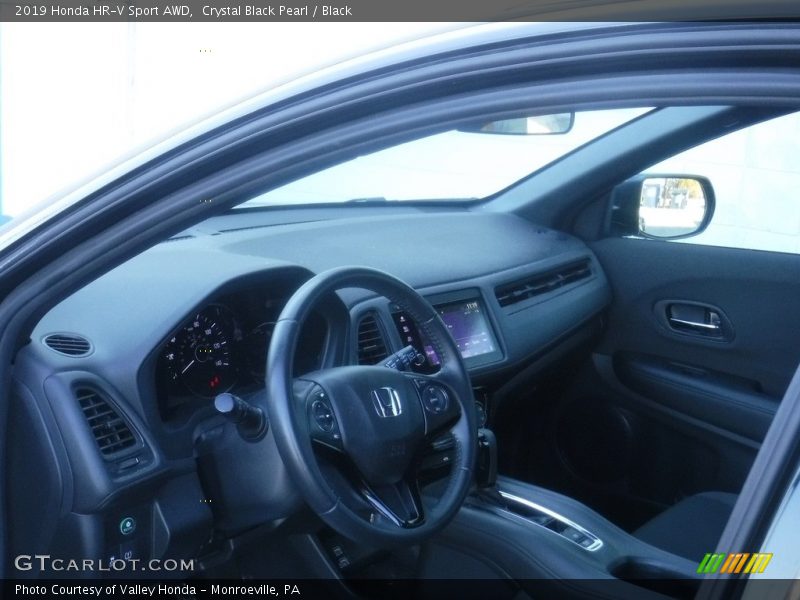 Crystal Black Pearl / Black 2019 Honda HR-V Sport AWD