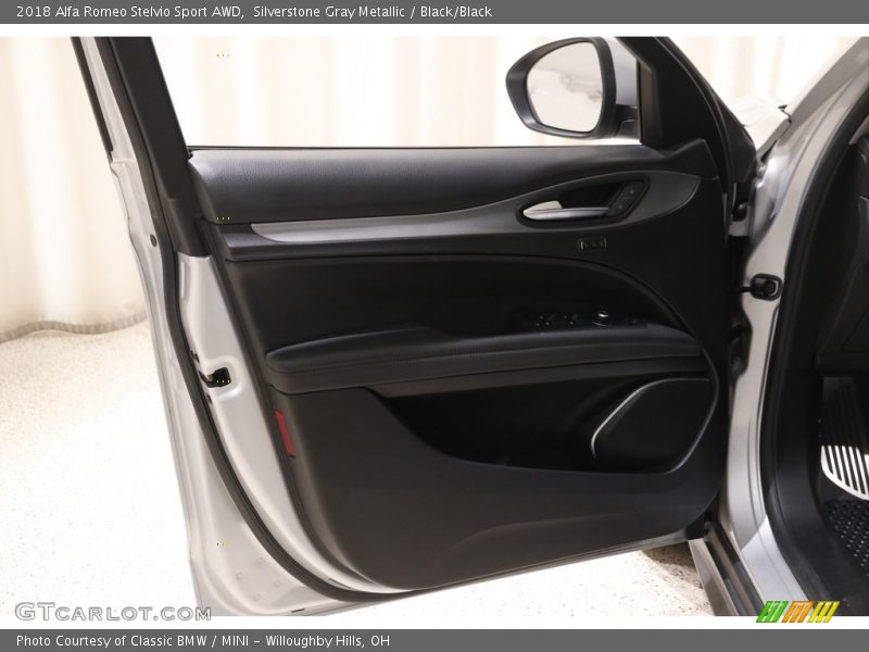 Silverstone Gray Metallic / Black/Black 2018 Alfa Romeo Stelvio Sport AWD
