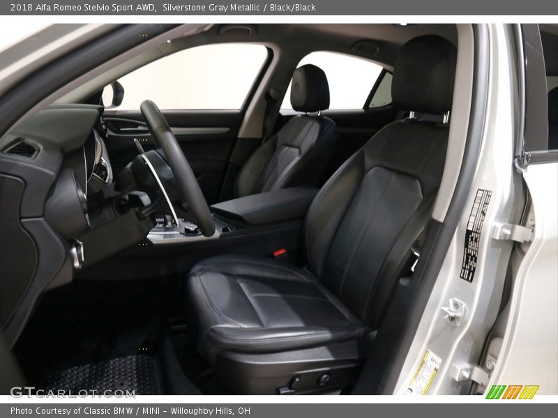Silverstone Gray Metallic / Black/Black 2018 Alfa Romeo Stelvio Sport AWD