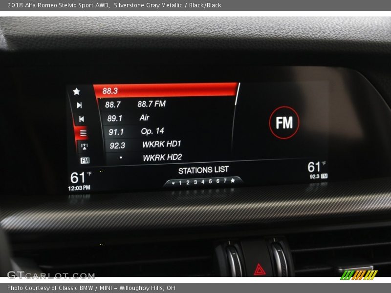 Audio System of 2018 Stelvio Sport AWD