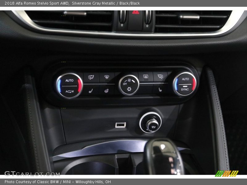 Silverstone Gray Metallic / Black/Black 2018 Alfa Romeo Stelvio Sport AWD