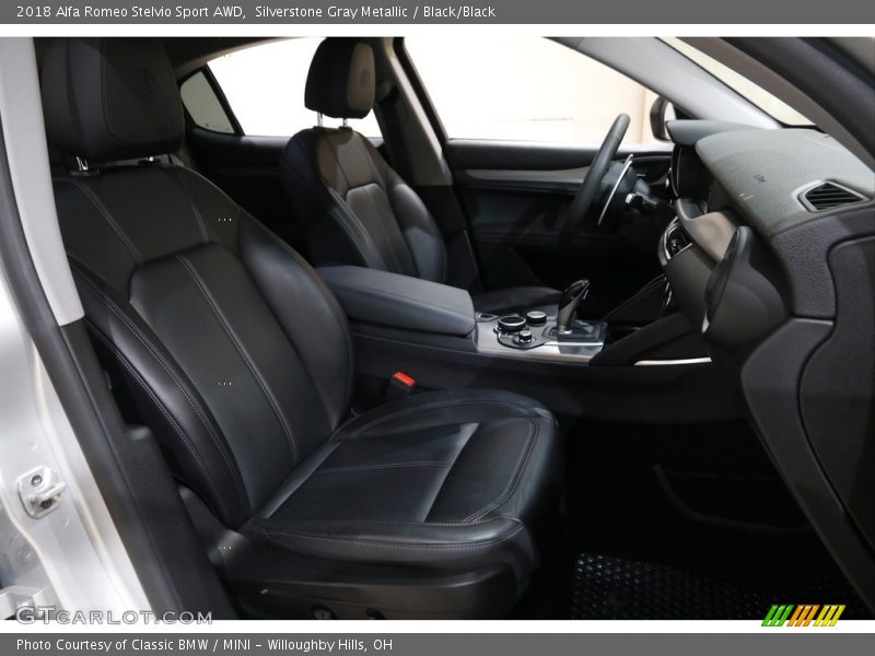 Silverstone Gray Metallic / Black/Black 2018 Alfa Romeo Stelvio Sport AWD