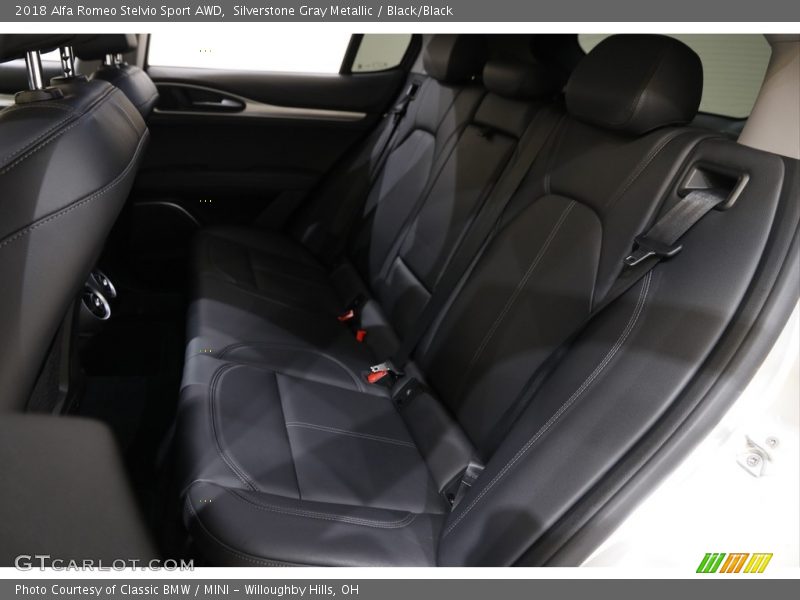 Silverstone Gray Metallic / Black/Black 2018 Alfa Romeo Stelvio Sport AWD