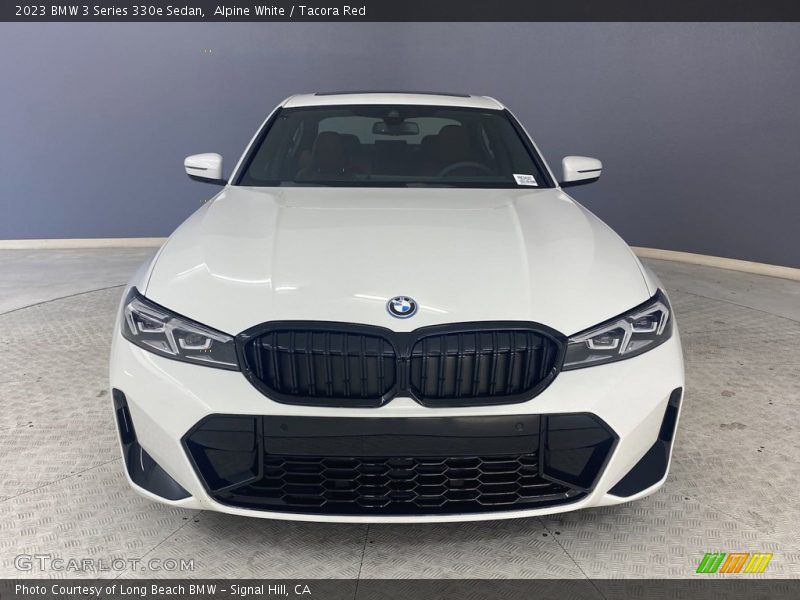 Alpine White / Tacora Red 2023 BMW 3 Series 330e Sedan