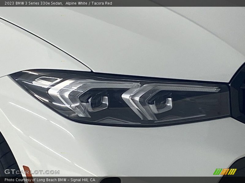 Alpine White / Tacora Red 2023 BMW 3 Series 330e Sedan