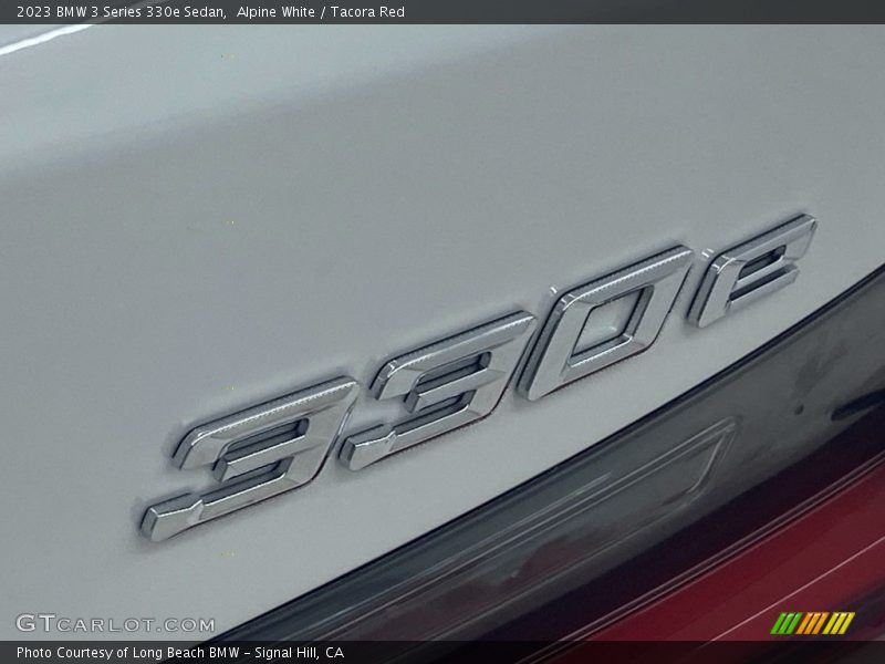 Alpine White / Tacora Red 2023 BMW 3 Series 330e Sedan
