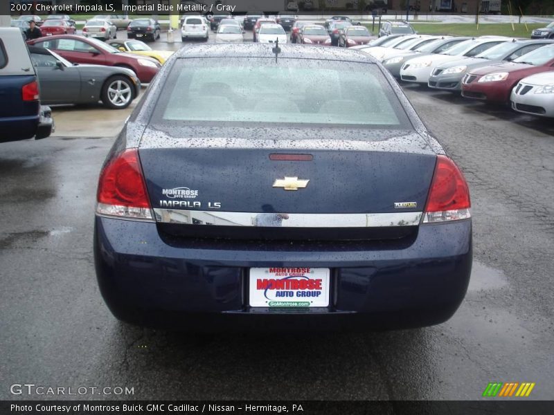 Imperial Blue Metallic / Gray 2007 Chevrolet Impala LS