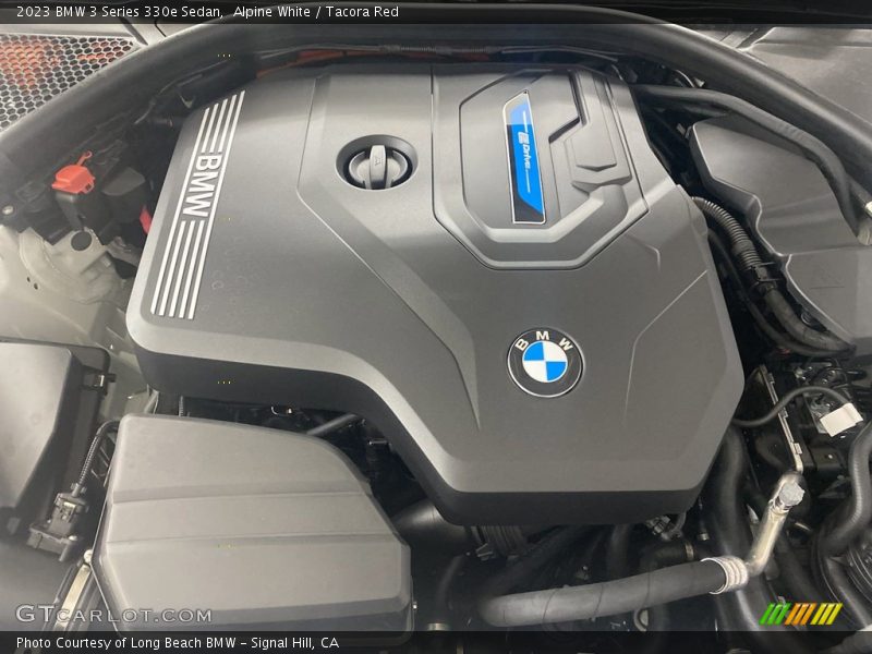 Alpine White / Tacora Red 2023 BMW 3 Series 330e Sedan