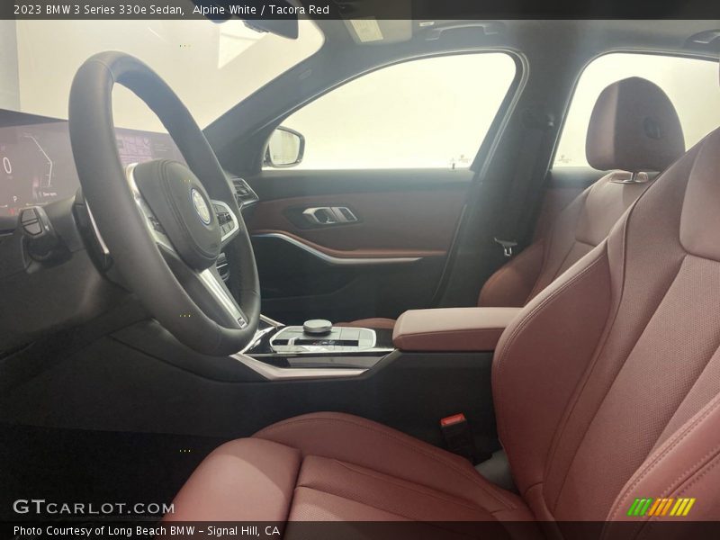 Alpine White / Tacora Red 2023 BMW 3 Series 330e Sedan