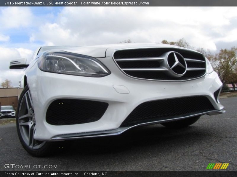 Polar White / Silk Beige/Espresso Brown 2016 Mercedes-Benz E 350 4Matic Sedan