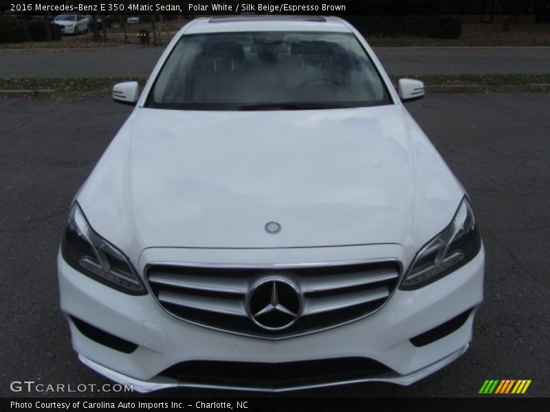 Polar White / Silk Beige/Espresso Brown 2016 Mercedes-Benz E 350 4Matic Sedan