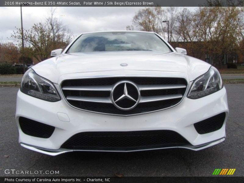 Polar White / Silk Beige/Espresso Brown 2016 Mercedes-Benz E 350 4Matic Sedan