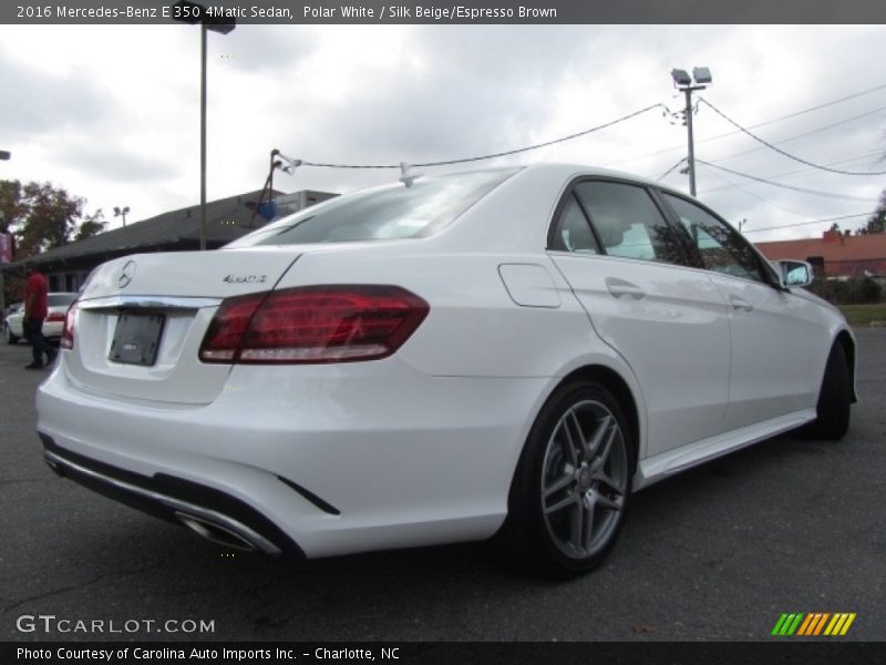 Polar White / Silk Beige/Espresso Brown 2016 Mercedes-Benz E 350 4Matic Sedan