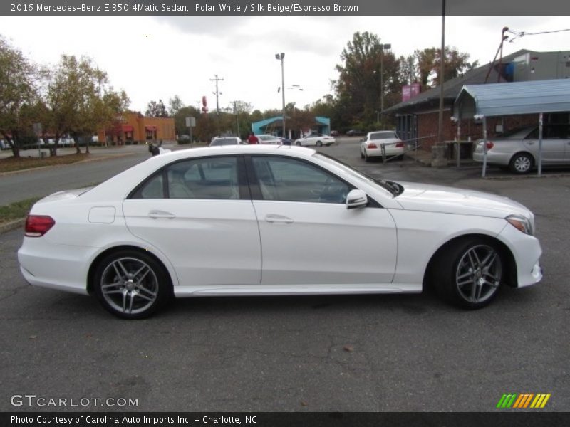 Polar White / Silk Beige/Espresso Brown 2016 Mercedes-Benz E 350 4Matic Sedan