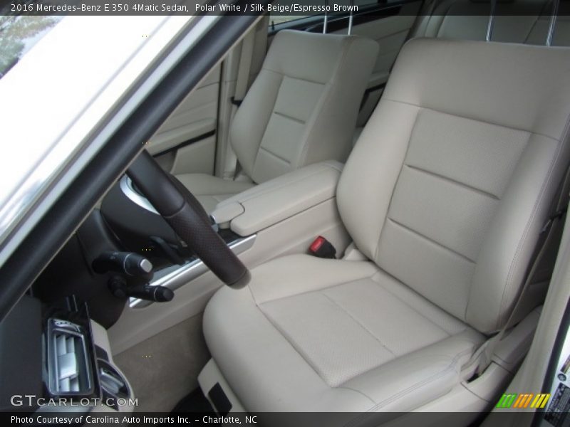Polar White / Silk Beige/Espresso Brown 2016 Mercedes-Benz E 350 4Matic Sedan