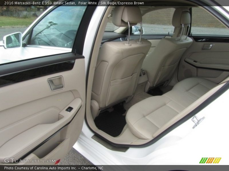 Polar White / Silk Beige/Espresso Brown 2016 Mercedes-Benz E 350 4Matic Sedan