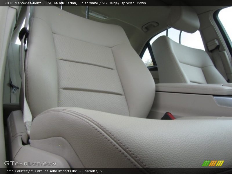 Polar White / Silk Beige/Espresso Brown 2016 Mercedes-Benz E 350 4Matic Sedan