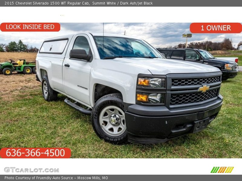 Summit White / Dark Ash/Jet Black 2015 Chevrolet Silverado 1500 WT Regular Cab