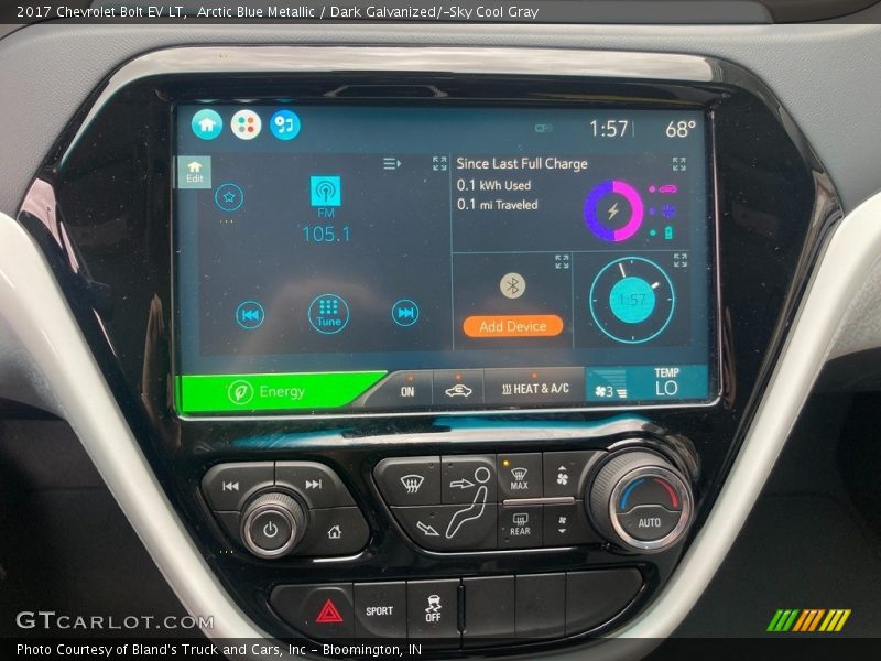 Arctic Blue Metallic / Dark Galvanized/­Sky Cool Gray 2017 Chevrolet Bolt EV LT