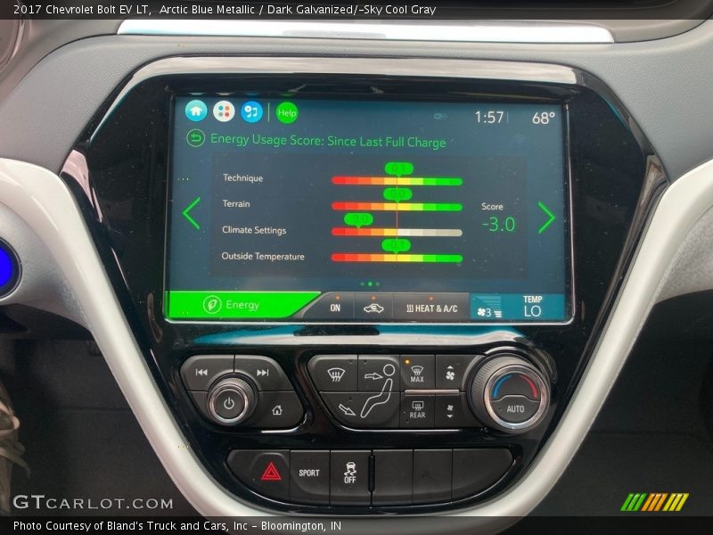 Arctic Blue Metallic / Dark Galvanized/­Sky Cool Gray 2017 Chevrolet Bolt EV LT