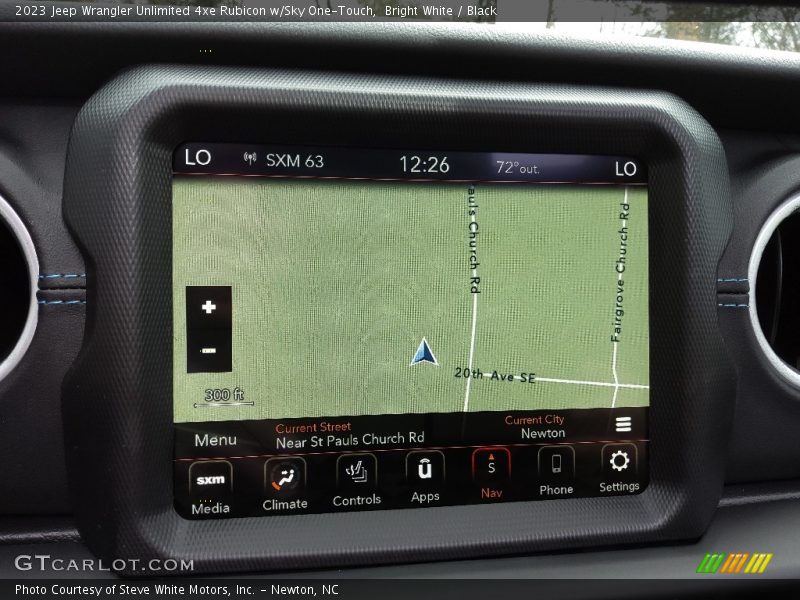 Navigation of 2023 Wrangler Unlimited 4xe Rubicon w/Sky One-Touch
