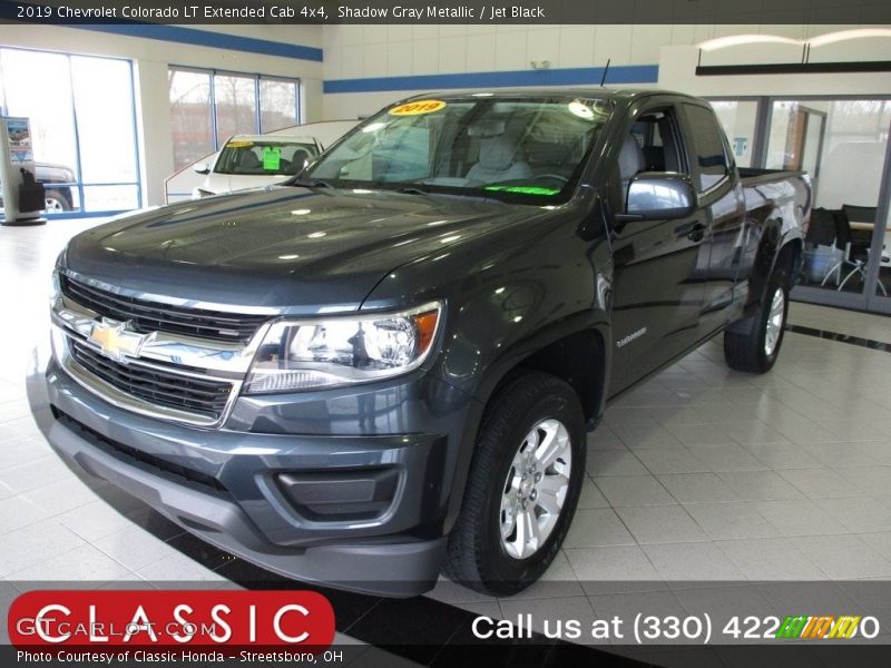 Shadow Gray Metallic / Jet Black 2019 Chevrolet Colorado LT Extended Cab 4x4