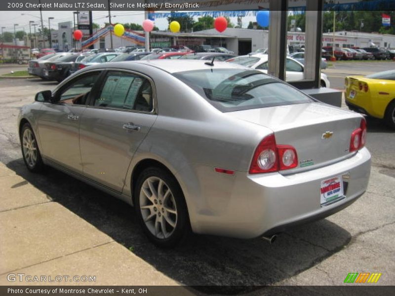 Silver Ice Metallic / Ebony/Brick 2009 Chevrolet Malibu LTZ Sedan