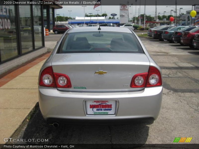 Silver Ice Metallic / Ebony/Brick 2009 Chevrolet Malibu LTZ Sedan