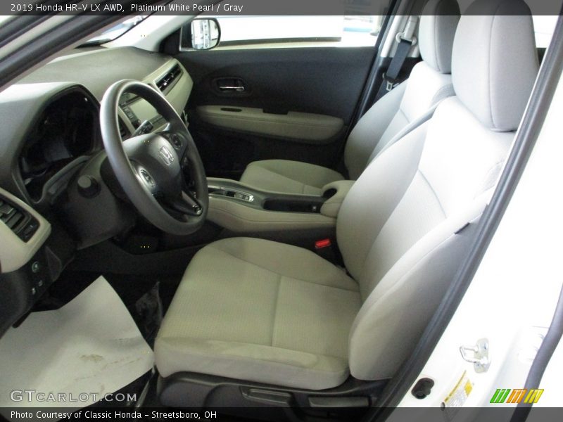 Platinum White Pearl / Gray 2019 Honda HR-V LX AWD