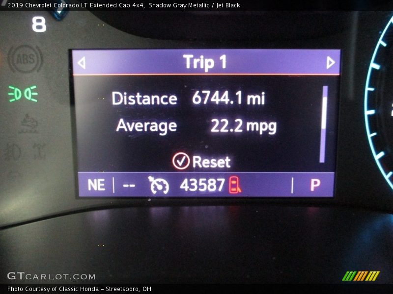Shadow Gray Metallic / Jet Black 2019 Chevrolet Colorado LT Extended Cab 4x4