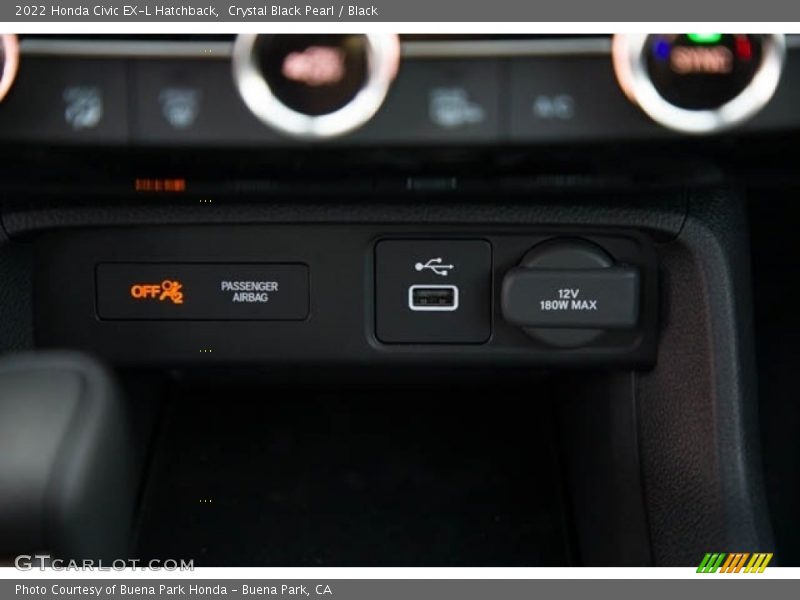 Crystal Black Pearl / Black 2022 Honda Civic EX-L Hatchback