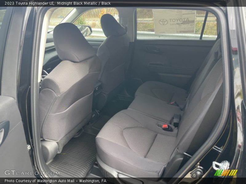 Rear Seat of 2023 Highlander LE