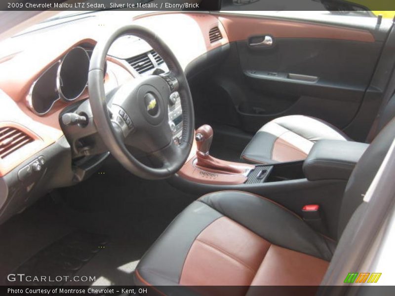 Silver Ice Metallic / Ebony/Brick 2009 Chevrolet Malibu LTZ Sedan