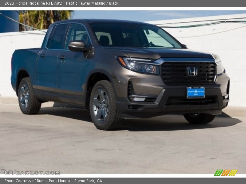 Pacific Pewter Metallic / Black 2023 Honda Ridgeline RTL AWD