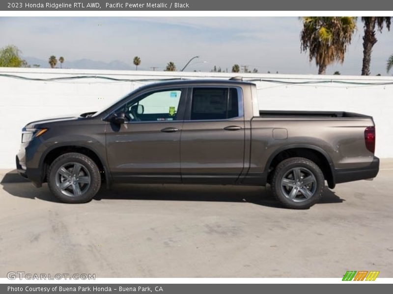 Pacific Pewter Metallic / Black 2023 Honda Ridgeline RTL AWD