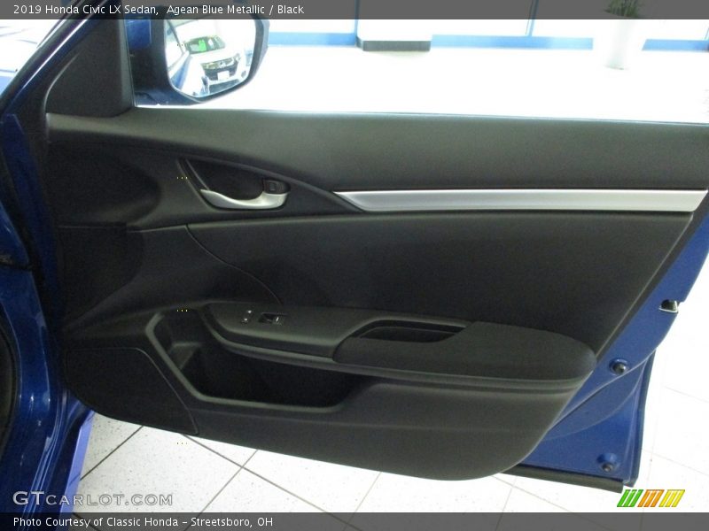 Agean Blue Metallic / Black 2019 Honda Civic LX Sedan