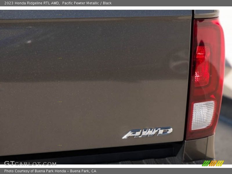Pacific Pewter Metallic / Black 2023 Honda Ridgeline RTL AWD