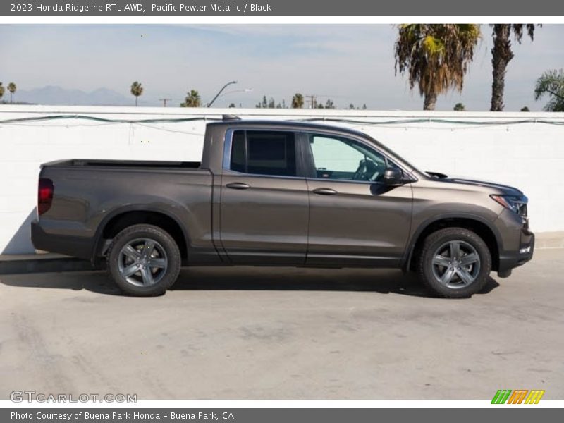 Pacific Pewter Metallic / Black 2023 Honda Ridgeline RTL AWD