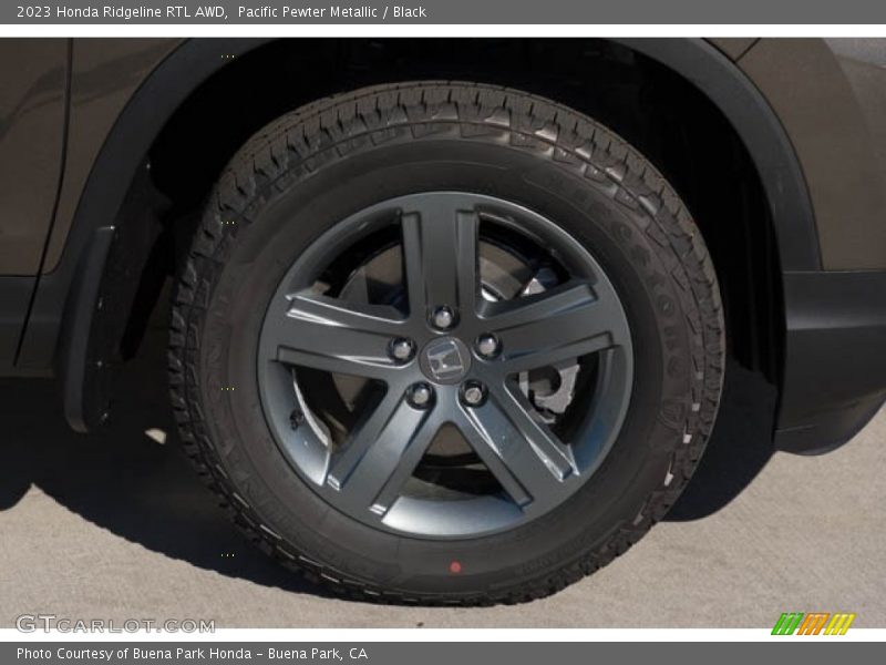 Pacific Pewter Metallic / Black 2023 Honda Ridgeline RTL AWD