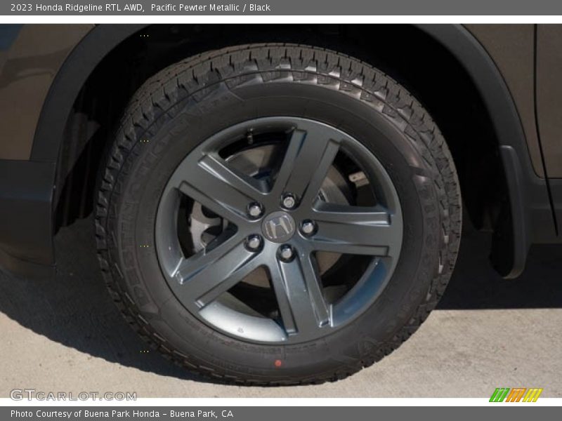 Pacific Pewter Metallic / Black 2023 Honda Ridgeline RTL AWD